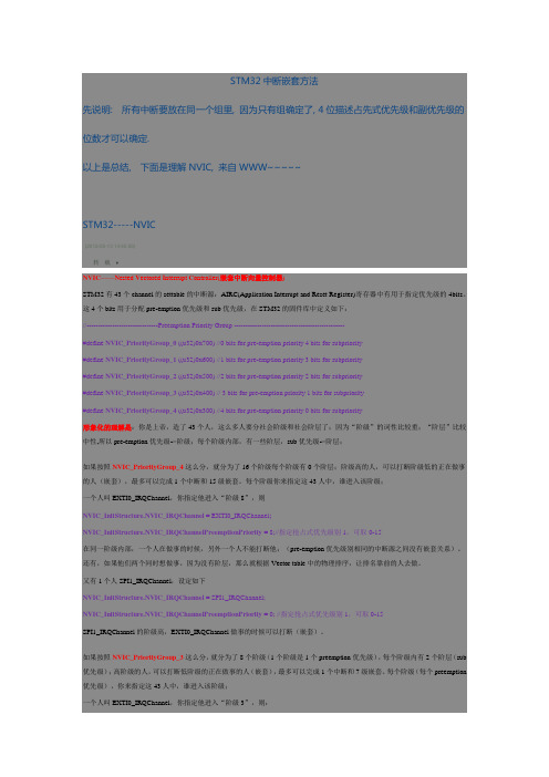 STM32中断嵌套方法