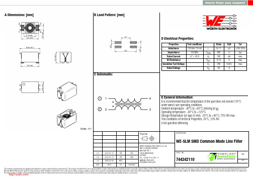 744242110;中文规格书,Datasheet资料