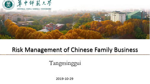 家族企业风险管理FAMILY BUSINESS MANAGERS MANAGE唐明贵- 副本