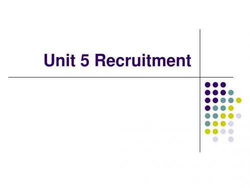 Unit 5 Recruitment