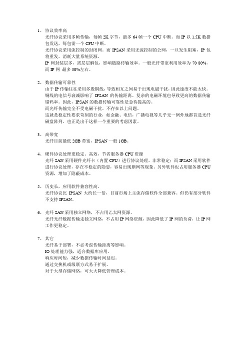 SAN与IPSAN对比