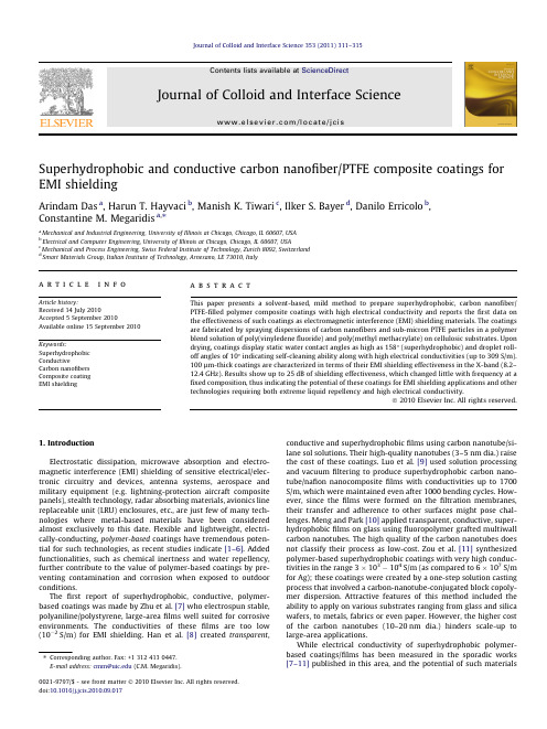 2011Superhydrophobic and Conductive Carbon Nanofiber PTFE