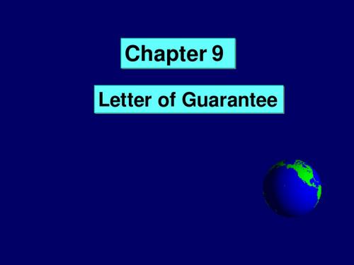 国际结算双语chapter 9 bank guarantee