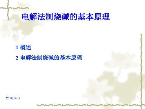 电解法制烧碱的基本原理