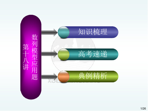 第18讲   数列模型应用题