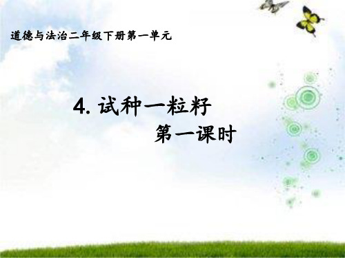 最新部编版二年级道德与法治下册《试种一粒籽》精品ppt课件