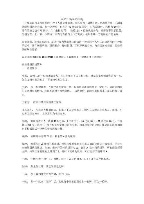 泰安升级