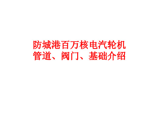 防城港核电管道阀门基础