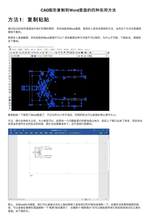 CAD图形复制到Word里面的四种实用方法