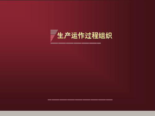 生产运作过程组织