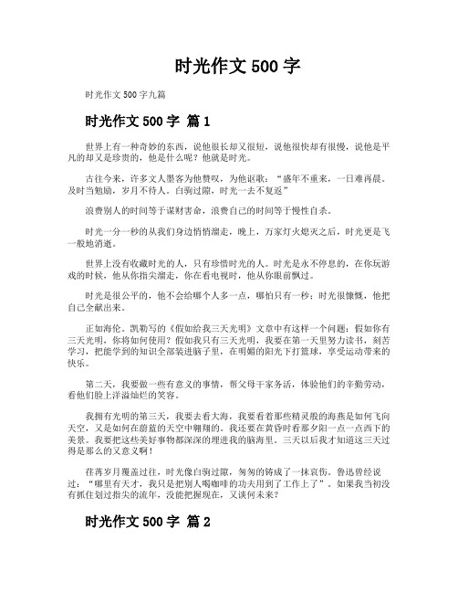 时光作文500字
