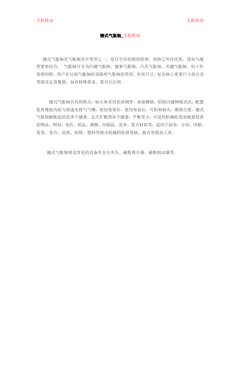 键式气胀轴_天机传动