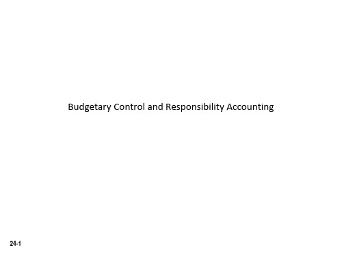 Budgetary Control and Responsibility Accounting