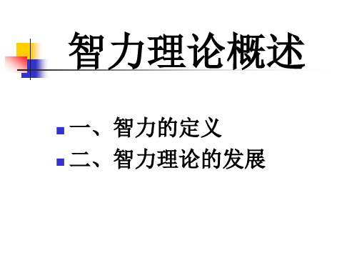 智力理论