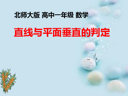 北师大版高中数学必修二垂直关系的判定PPT全文课件(20ppt)