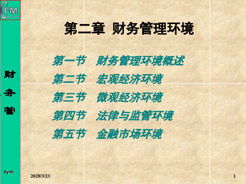 第二章财务管理环境