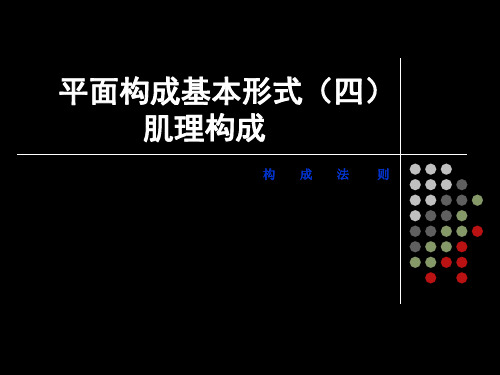 平面构成基本形式肌理构成 ppt课件