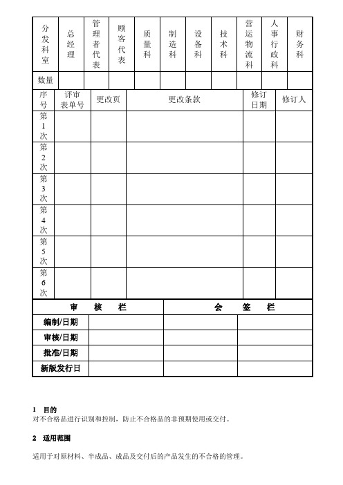 QP-830-01不合格品管理程序(2006.11.22)