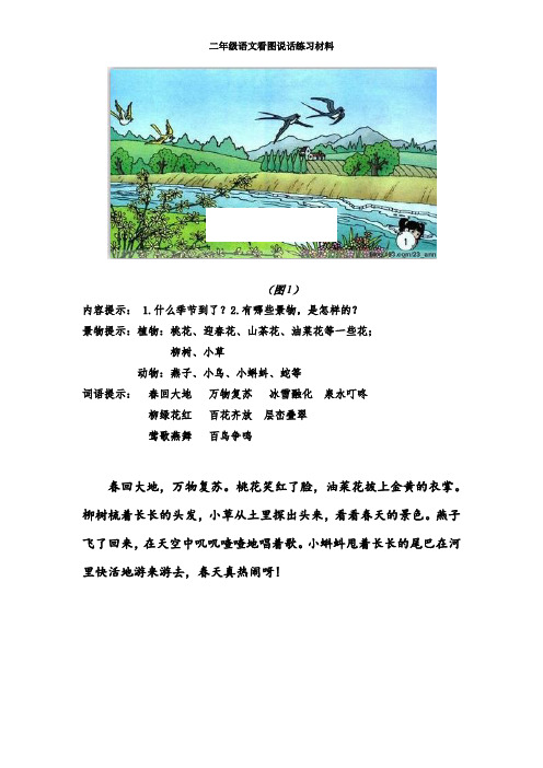 (统编版)二年级语文看图说话练习材料
