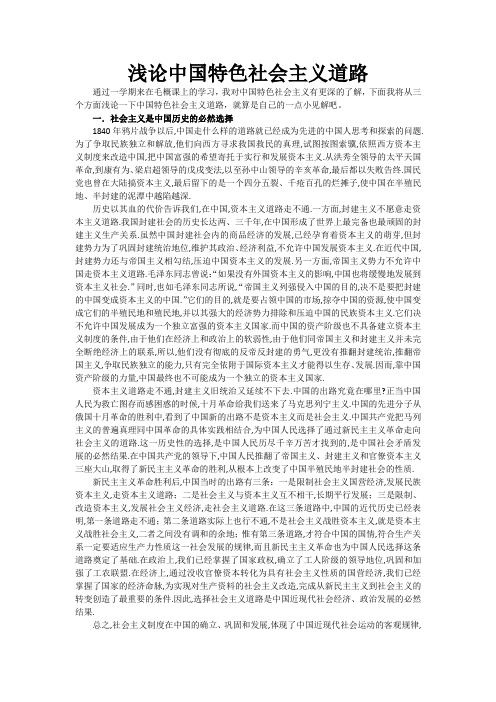 毛概论文