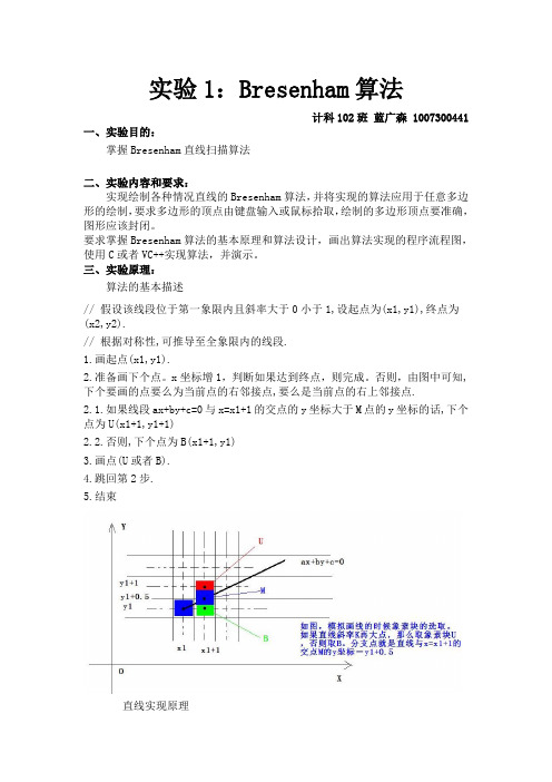 实验1：Bresenham算法