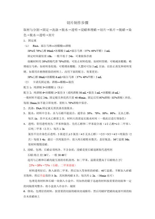 切片制作方法