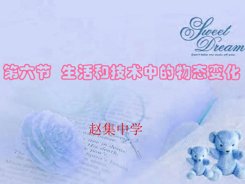 北师大版八年级物理上册 1.6生活和技术中的物态变化