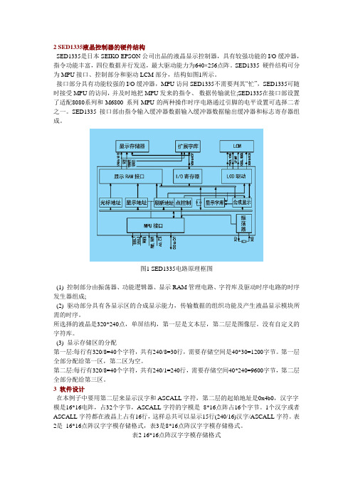 SED1335液晶控制器