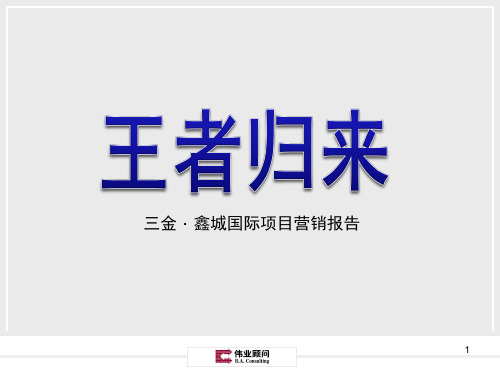 伟业_武汉三金_鑫城国际项目营销报告_132PPT