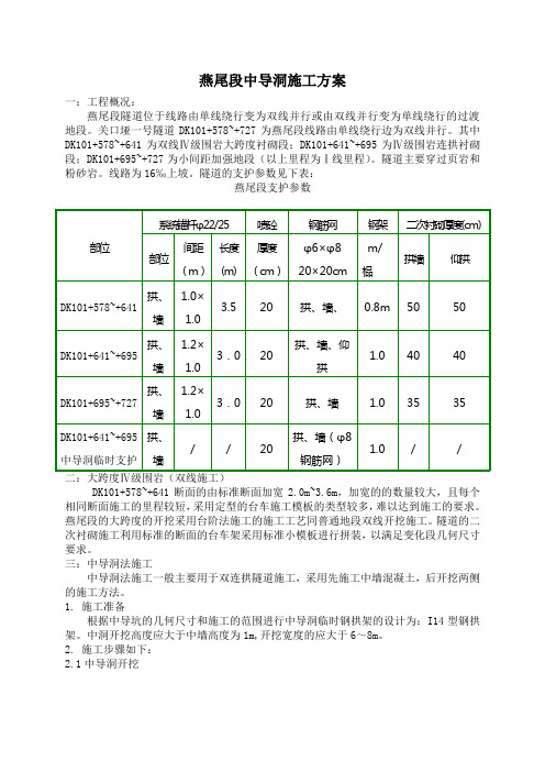 隧道燕尾施工方案