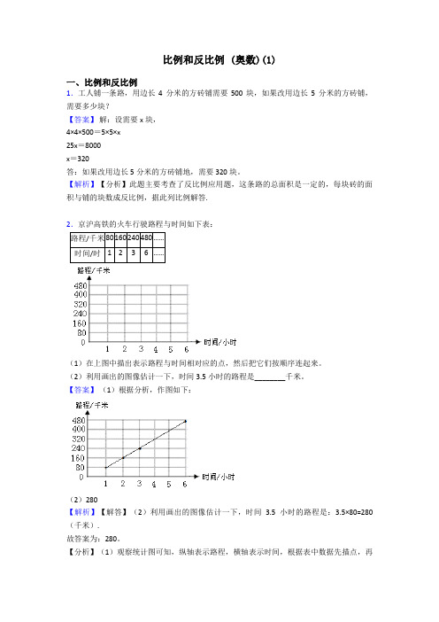 比例和反比例 (奥数)(1)