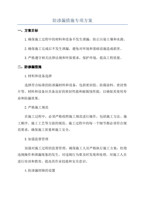 防渗漏措施专项方案