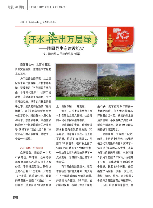 汗水染出万层绿——隆回县生态建设纪实