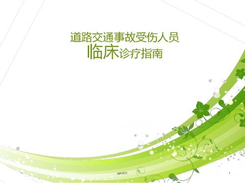 道路交通事故受伤人员临床诊疗指南  ppt课件