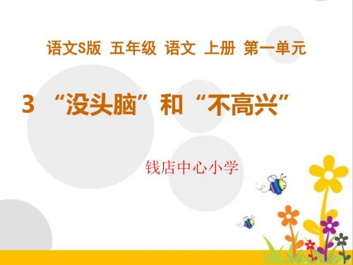 S版五年级上《“没头脑”和“不高兴”》ppt