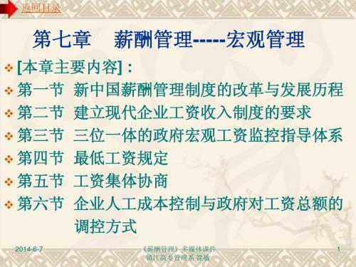 薪酬管理--宏观管理PPT