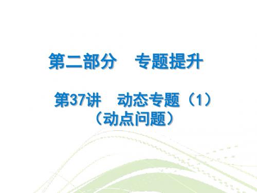 中考数学总复习精讲课件：  动态专题(1)(动点问题) (共19张PPT)