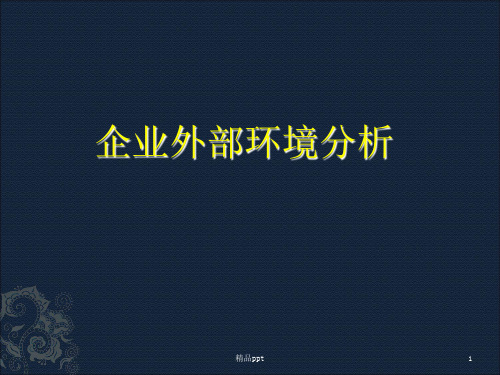 企业外部环境分析22765ppt课件