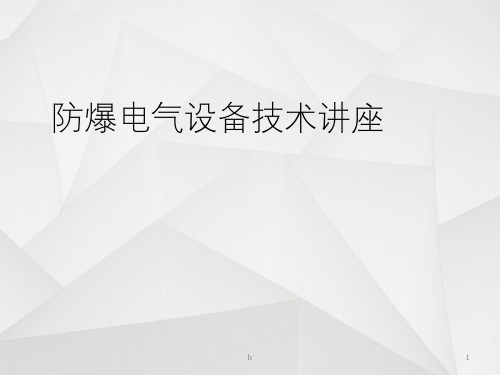 《防爆电气设备培训》PPT课件
