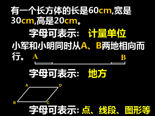五年级下册数学课件-5.1 用字母表示数 ︳西师大版    (共17张PPT)