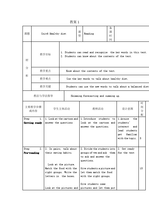 英语九上《Unit 6 Healthy diet Reading： What‘s a  balanced diet？》_27