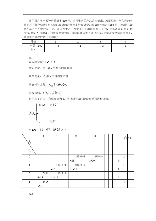 胡运权运筹学第七章习题解