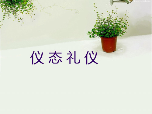 《社交礼仪》仪态2PPT课件