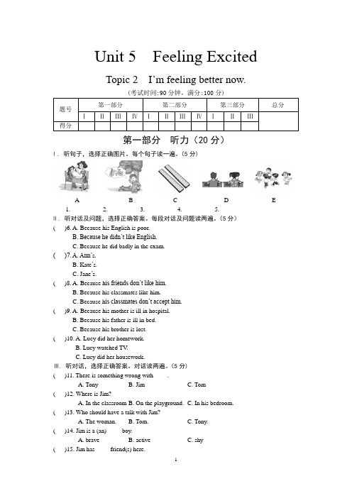 仁爱英语八年级下册 Unit 5  Feeling Excited