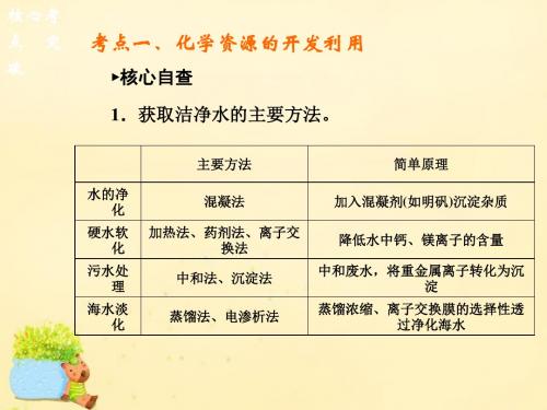 【金版学案】2016高考化学二轮复习 专题十四 化学与技术课件