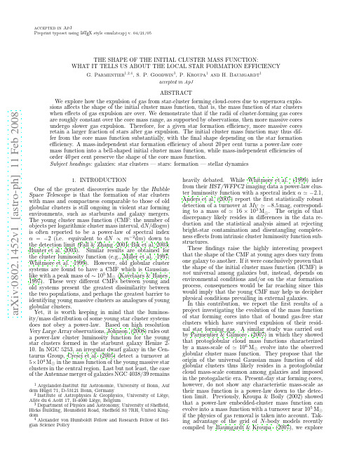 The shape of the initial cluster mass function what it tells us about the local star format