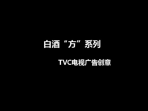白酒 方系列 TVC电视广告创意方案