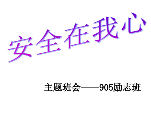 “安全在我心”主题班会_营销活动策划_计划解决方案_实用文档