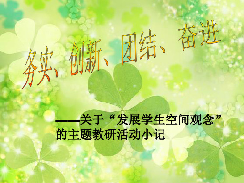 关于发展学生空间观念的主题教研活动小记.pptx