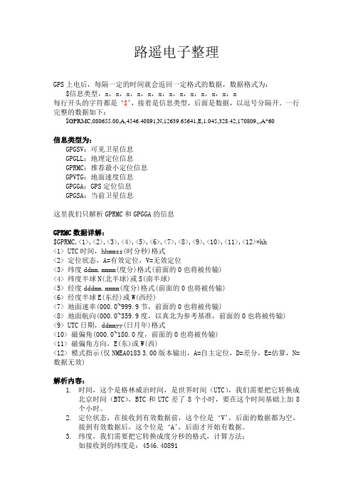 GPS数据包解析
